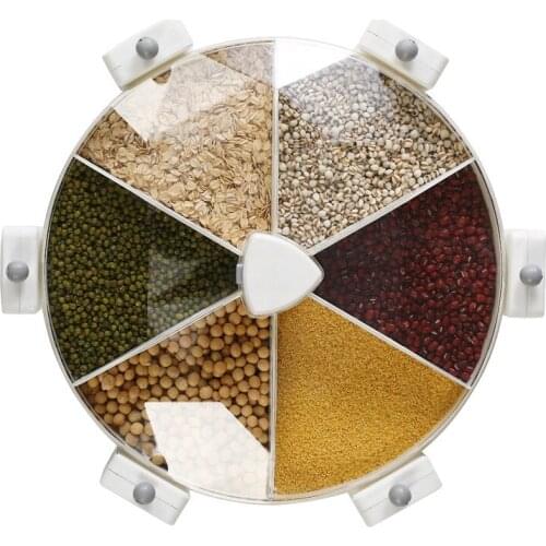 Wall-Mounted Household Insect-Proof And Moisture-Proof Grain Storage Box Non-Perforated Rotating Diced Rice Bucket