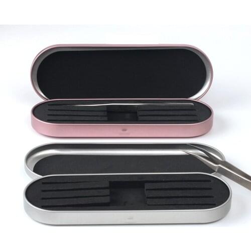 NEWCOME Eyelashes Tweezers Storage Box Eyelashes Extension Beauty Tweezers Storage Box Tweezers Protection Case Organizer Makeup