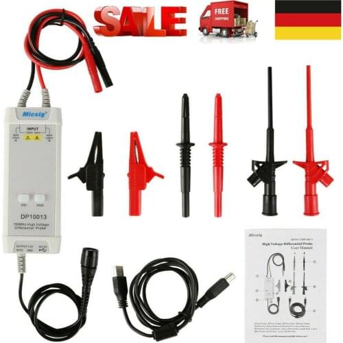 NEW Oscilloscope 1300V 100MHz High Voltage Differential Probe Kit 3.5ns Rise Time 50X/500X Attenuation Rate DP10013