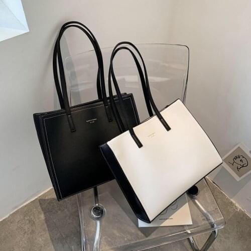 2021 Solid Color Shoulder Bag Women Hand Bag Ladies PU Leather Womens Office Big Tote Lady High Capacity Handbags and Purses