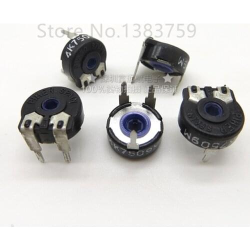 5pcs Adjustable resistance PT10GV10-472A PT10-4.7K horizontal hexagonal hole potentiometer