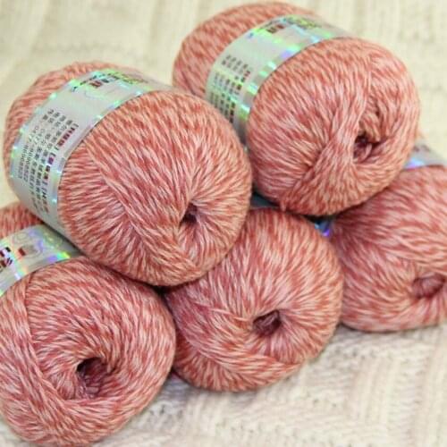 Sale New 5 X50g balls High quality 100% pure cashmere luxury warm soft hand knitting yarn LightSalmon Pink 233-634-5