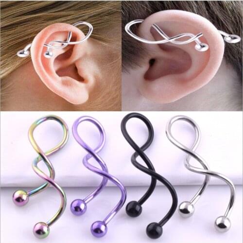 316L Surgical Steel Curve Earrings Earrings Piercing Body Piercing