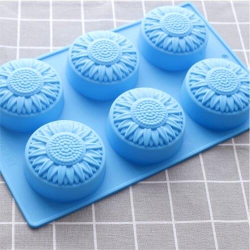 6 Holes Soap Making Supplies Daisy Flower DIY Handmade Soap Silicone Mold Soap Stome Mold Fondant Tools Cake Decors Candle Mold