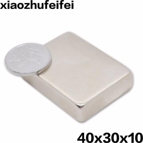 20PCS 40x30x10 Strong Block Magnets Rare Earth Neodymium 40mm x 30mm x 10mm N35 NEW 40*30*10 Art Craft Connection free shipping