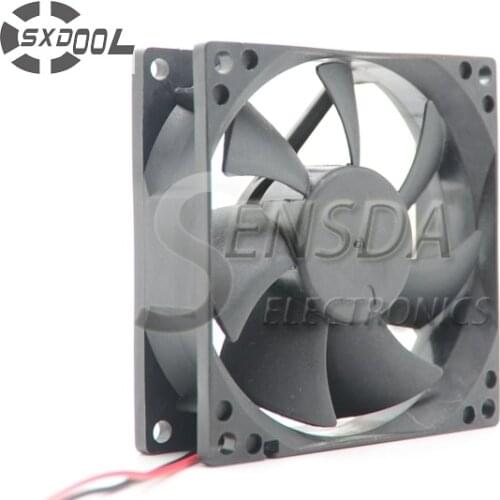 SXDOOL cooling fan 80mm 80*80*25mm DC 24V 0.10A dual ball bearing 2pin 2600RPM 38.86CFM
