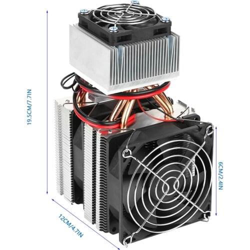 DC 12V Peltier Refrigeration Cooling Air Cooling Radiator DIY Fridge Cooler System 20A 180W Semiconductor Mini Air Conditioner
