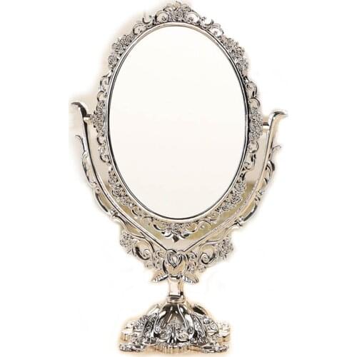 High Quality Vintage Makeup Mirror Desktop Rotatable Mirror with Butterfly Rose Vines Decor Tool EK-New