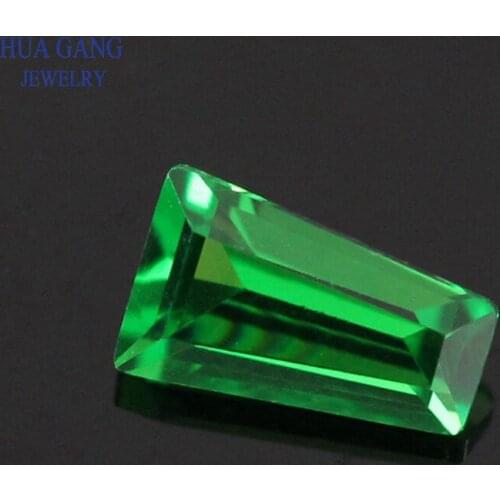 Green Nano Stone Ladder Shape Step Cut Synthetic Gems For Jewelry Making 1.5x1.2x1mm-5x3x2mm Free Shipping