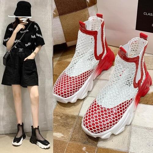 Martin Boots Women British Style 2020 New Autumn Retro Wild Thick-soled Increased Chelsea Motorcycle Boots Women Shoes