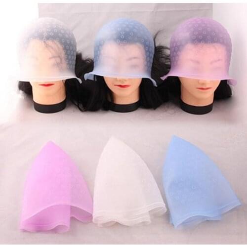 1pcs Pro Salon Dye Silicone Cap Hair Color Coloring Highlighting Reusable Caps Hat Frosting Tipping Dyeing Color Styling Tools