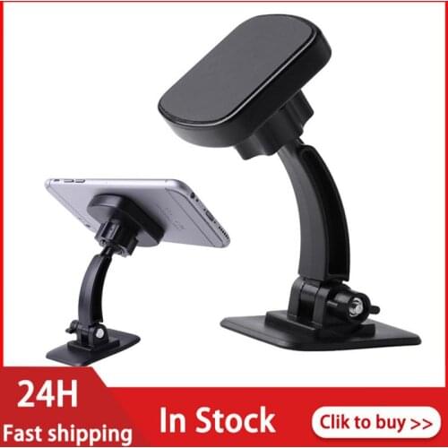 1pc 360 Degree Rotating Car Adjustable Paste Magnet Magnetic Mobile Phone Holder Car Air Vent Clip Mount For IPhone Xiaomi