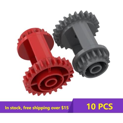 10PCS MOC Bricks 6573 High-Tech Gear Differential 24-16 Teeth For Building Blocks Parts City Classic Brand Kids DIY Toys