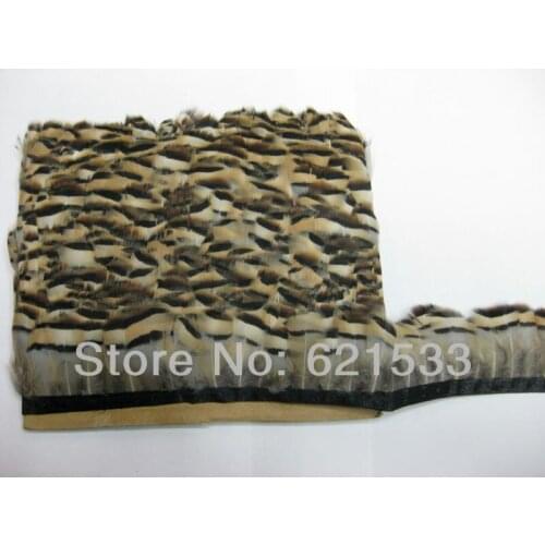 10Yards/Lot!Height5-6cm Natural Color CHUKAR Partridge PHEASANT FEATHERS Trim Fringe Pheasant Feather Trimming