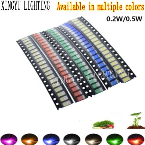 100pcs 0.2W0.5W 5630 5730 LED SMD lamp beads highlight warm white red yellow green ice blue Pink purple powder Diode Lamp Diy