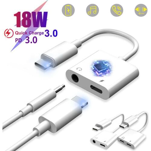 2 in 1 USB Type C to 3.5mm Aux Audio Cable Charger Headphone Adapter For Samsung
