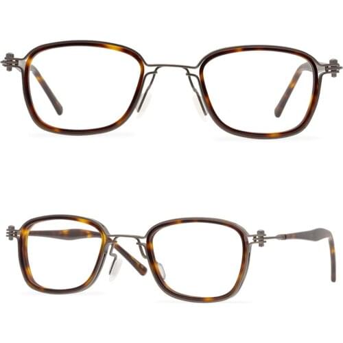 2021 retro square frame glasses business casual square flat glasses