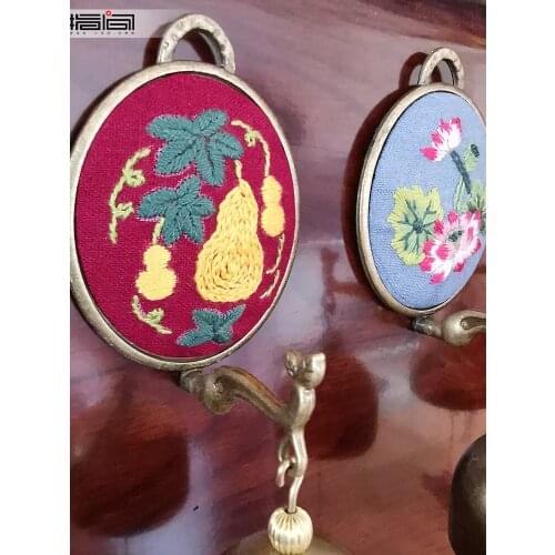3D home decoration bedroom study childrens room door decoration doorbell wind chime paste hanging dual-use embroidery sewing