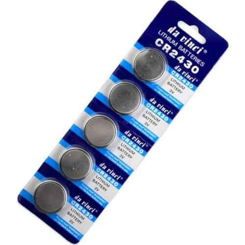 5Pcs CR2430 270mAh Lithium 3V Button Battery EE6229 KL2430 BR2430 DL2430 Cell Coin Batteries For Watch Electronic Toy Remote