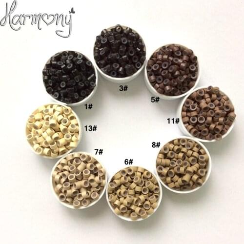 5000 pcs 4.5*2.5*2.5mm Silicone Micro Rings/Links/Beads/ Tools For All Kinds Hair Extensions tool