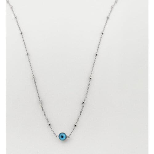925 Sterling Silver Evil Eye Necklace for Women