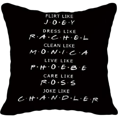 Polyester Peach Velvet Pillow Case Classic TV Show Funny Quotes Cushion Cover F62A