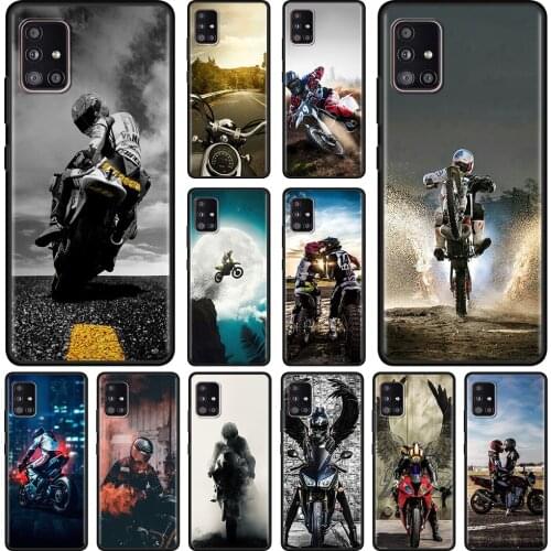 Phone Case For Samsung A51 A71 A52 A12 A21s A21 A32 A91 A72 A42 A41 A31 A11 A02 A01 Moto Cross motorcycle sports TPU Fundas