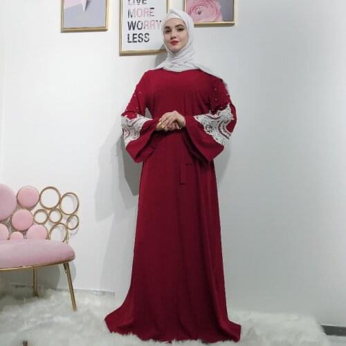 Lace Embroidery Muslim full cardigan dress female fashion katfan abaya dubai kimono islamic abaya wq2401 prayer service clothing