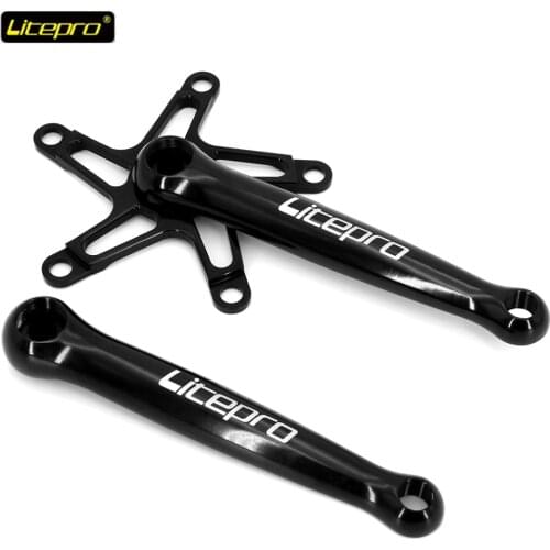 Litepro Folding Bike Crankset Ultralight Crank for Brompton 170mm Square Hole Crankset mtb bmx Parts Bicycle Chainring Crank