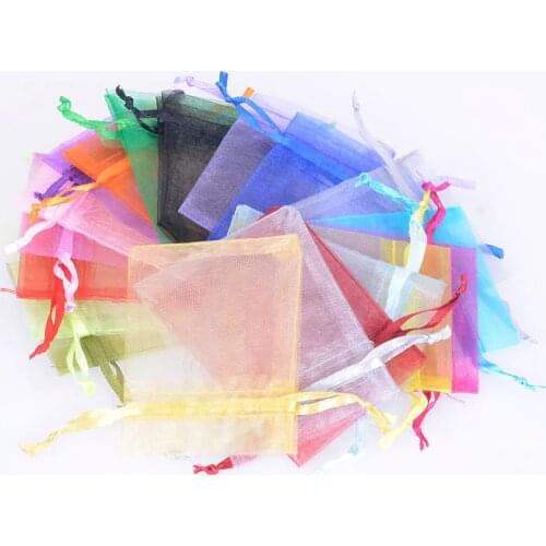 Miasol Hot Sale 50pcs/bag Pick 21 Colors Jewelry Packaging Drawable Organza Bags,Gift Bags & Pouches,Jewelry Packing Bags