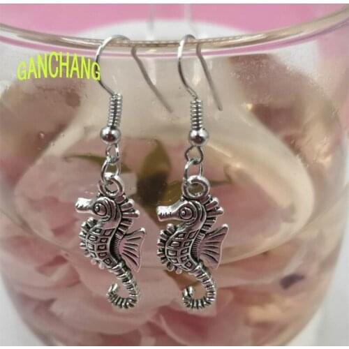 Fashion Seahorse Earrings Exquisite Marine Series Animal Pendant Long Earrings