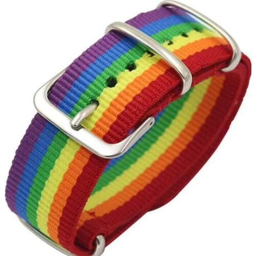 Nepal Rainbow Lesbians Gays Bisexuals Transgender Bracelets For Women Girls Pride Woven Braided Men Couple Friendship Jewelry