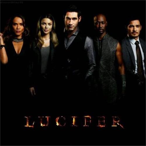 New 5D DIY Full Square /Round Diamond Painting “Lucifer” TV Poster 3D Embroidery Cross Stitch Rhinestone Mosaic Home Dector Y123