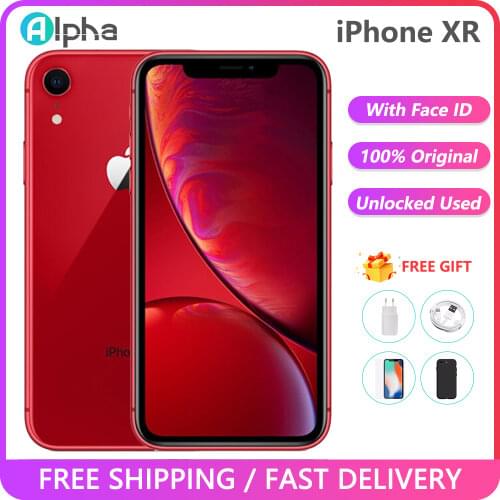 Used Original Apple iPhone XR Smartphones 6.1" Hexa-core 12MP&7MP A12 Face Unlocked 3GB ROM 64GB/128GB/256GB Cellphones