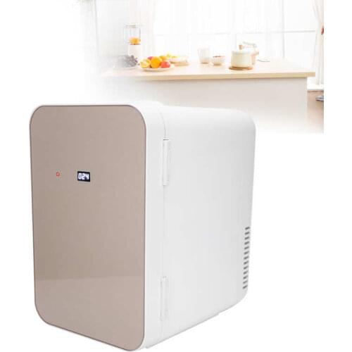 Small 8L Portable Insulin Refrigerator Cosmetic Breast Milk Cooler Warmer Luxury Gold EU Plug 220V Pill Medicine Holder