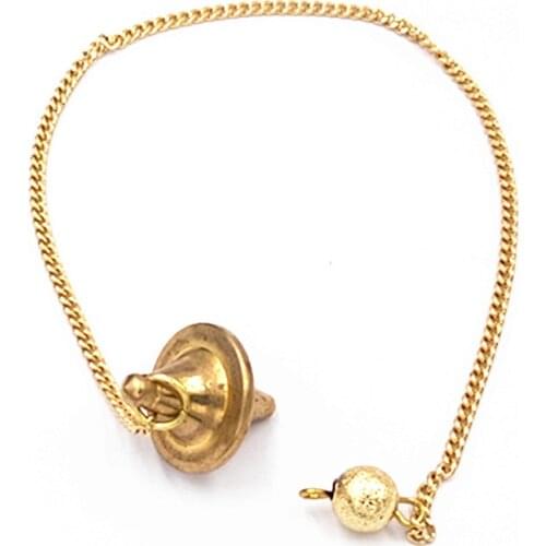 Reiki copper pendulum metal pendulum stone Healing Pyramid tag Pendant Charms Chrome rose gold Fashionable With Chain