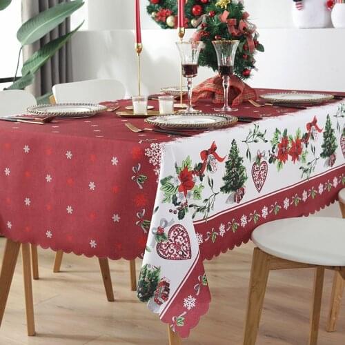 Christmas tablecloth home hotel holiday decoration tablecloth European creative tablecloth