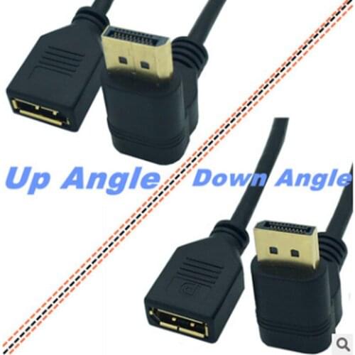 Male, the female 90 degrees bend dp line 4 k tieline 1.2 high displayport extension cord