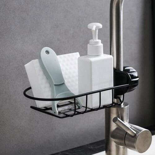 Draining Basket Faucet Clip Kitchen Holders Racks Soap Sponge Dishwashing Liquid Drainer Brush Storage Organizer Shelf