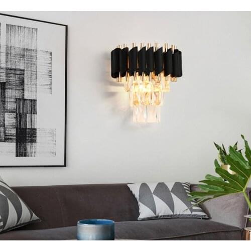 Modern Nordic Holiday E14 Led Crystal Wall Lamp Aisle Lights Hotel Decoration Lighting Wall Lights for Living Room Bedroom Foyer