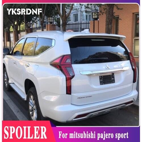 YKSRDNF For mitsubishi pajero sport 2017 ABS Plastic Rear Trunk Wing Spoiler For Mitsubishi Pajero Spoiler 2016 2017 2018 2019