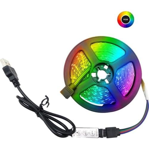 LED Lights StripS USB Infrared Control RGB SMD2835 DC5V 1M 2M 3M 4M 5M Flexible Lamp Tape Diode TV Background Lighting luces LED