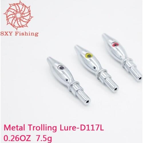 SXY FISHING D117L Metal Trolling Lure Metal head Metal copper head 0.15oz Metal Octopus head Deep sea fishing Trolling bait