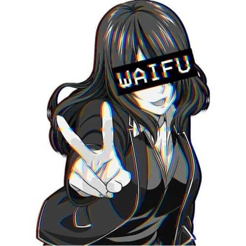 Hot Personality Rindo Waifu Anime Car Sticker Windshield Bumper Motorcycle Decal Vinyl Cover Scratches Auto Decoration