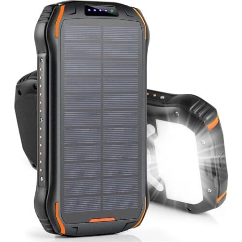 26800mAh Wireless Solar Power Bank for iPhone 12 Samsung S21 Xiaomi Poverbank External Battery Wireless Fast Charging Powerbank