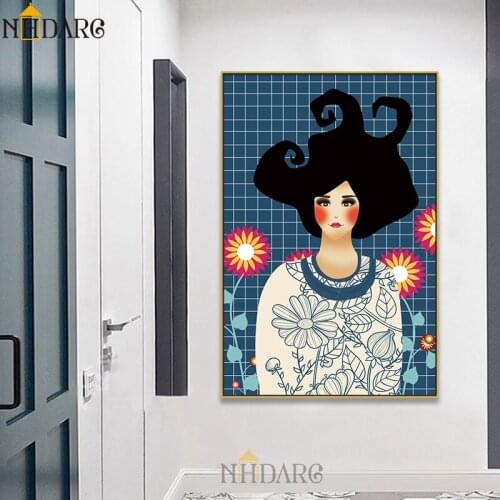 Nordic Modern Style Characters Colorful Abstract Posters and Prints Canvas Art Painting Decor Wall Picture For Living Room Lobby