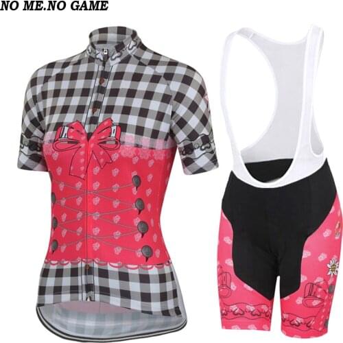 Summer HOT women road cycling jersey bib set bike clothing wear GEL breathable Pad riding clothes girl ropa ciclismo mujer