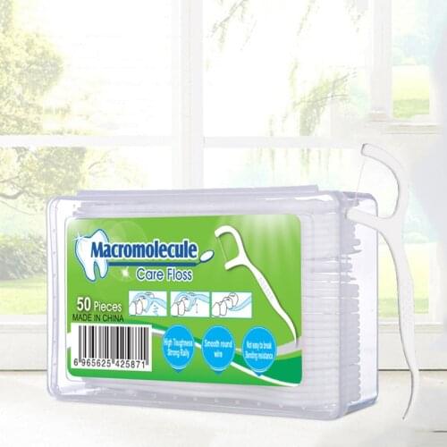 50pcs Dental Thread Interdental Brush Teeth Plastic Toothbrush High Polymer Wire Disposable Toothpicks Tooth Floss