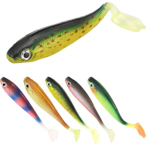 1 Pcs T Tail Soft Simulation Lures 90mm/5g Silicone Bait Colorful Carp Artificial Bait Fishing Lures