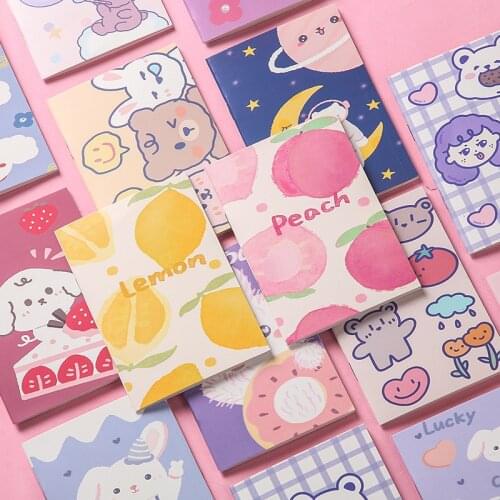 1PC Cute Cartoon Animal Little Book Study Stationery Notebook Activity Small Gift Convenient Christmas Old man Fruit Notepad